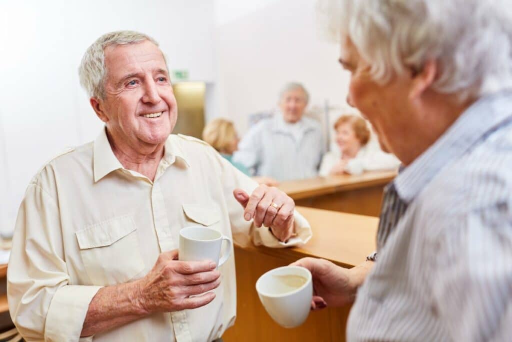 Elison Park | Seniors getting coffee