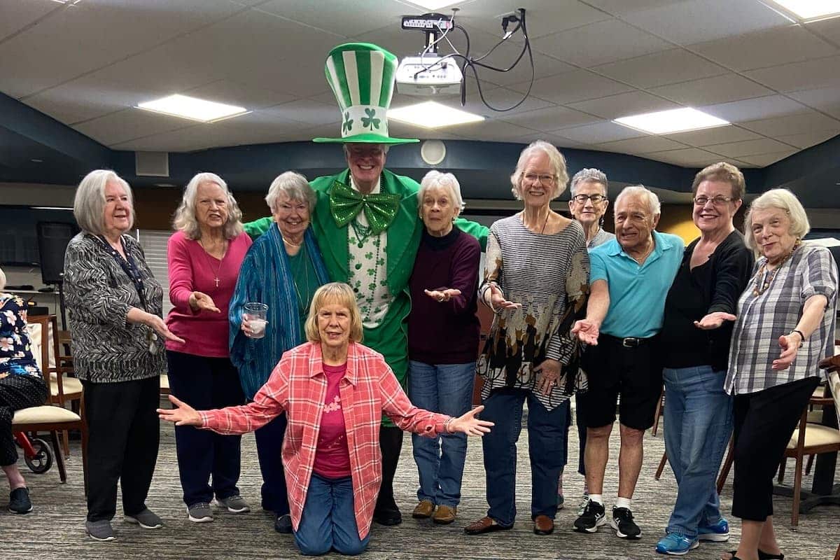 Elison Park | Seniors celebrating St. Patricks day